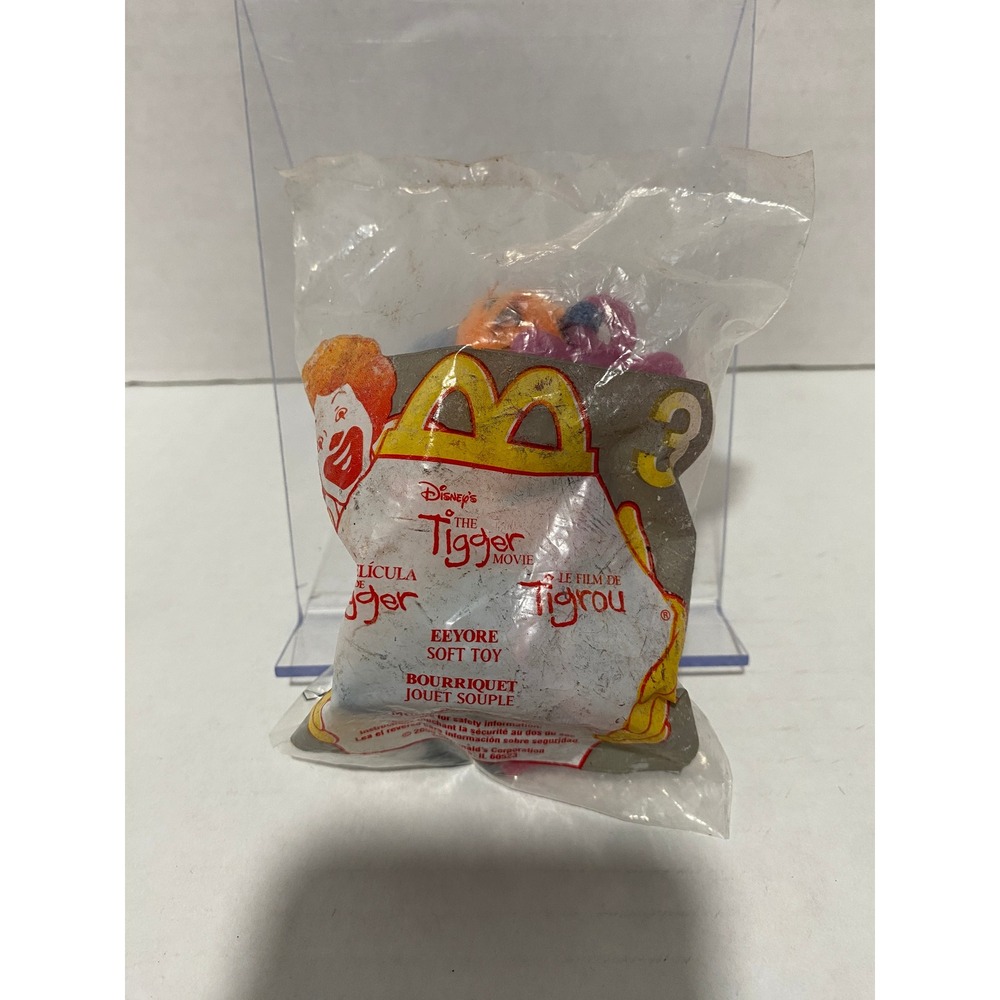 McDonalds Happy Meal Toy Disney Tigger Movie Eeyore Plush Blue NIP